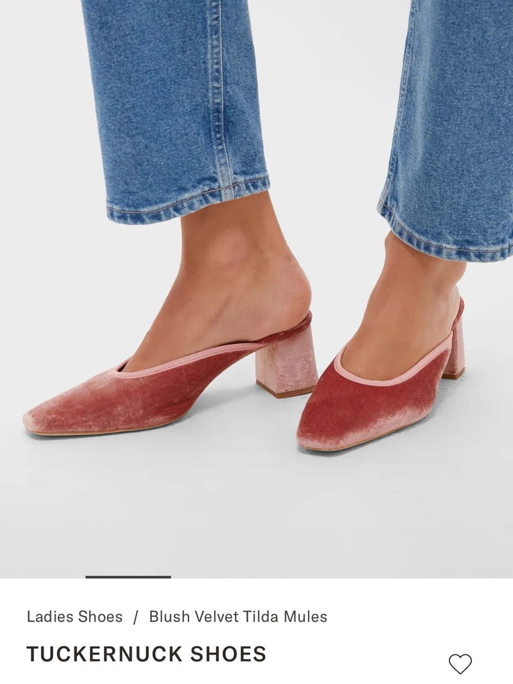 Tuckernuck Blush Velvet Tilda Mules - Picture 8 of 8
